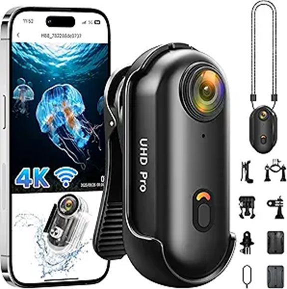 Enhanced 4K Action Body Camera with Waterproof Case