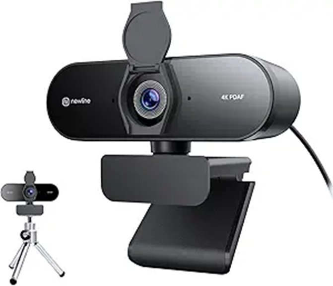 NewEye 62 4K Webcam with Tripod and Noise Mics