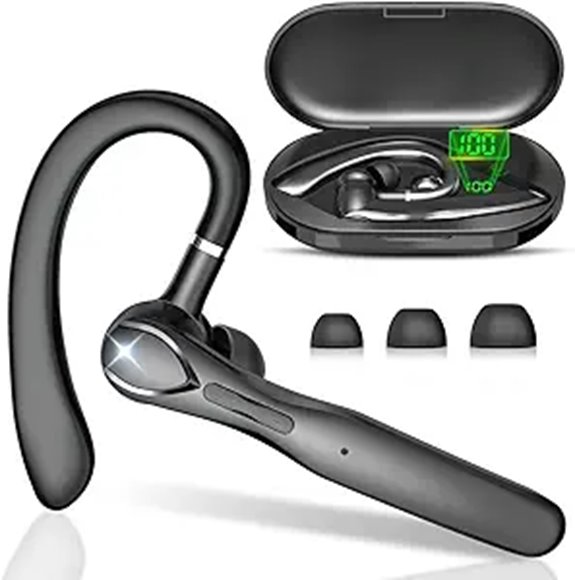 Wireless Bluetooth Headset with 50H Talk & Charging Case