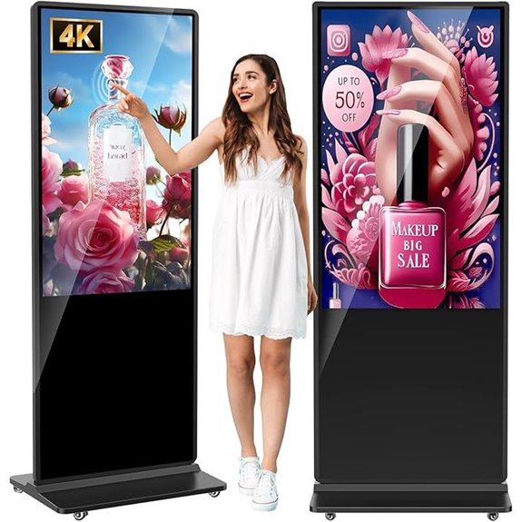 55-Inch 4K Touchscreen Digital Signage Kiosk