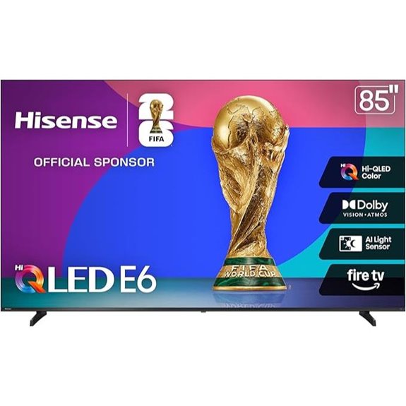 Hisense 85 E6 QLED 4K UHD Smart TV with AI Light