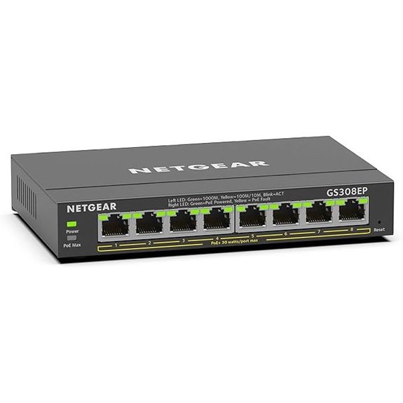 NETGEAR 8-Port PoE Gigabit Smart Managed Switch