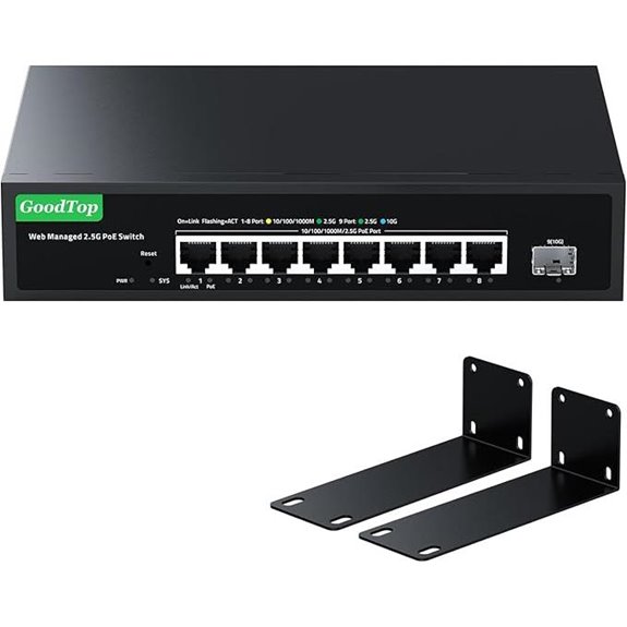 8-Port PoE+ Switch 135W with 10Gb SFP