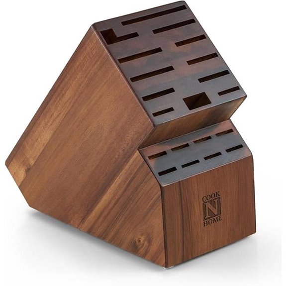 Cook N Home Acacia Wood Knife Storage Block