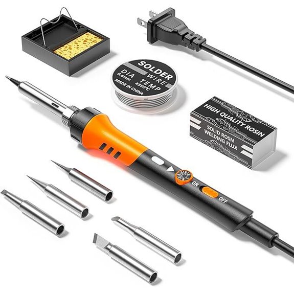 60W Adjustable Temp Soldering Iron Kit (9-in-1)