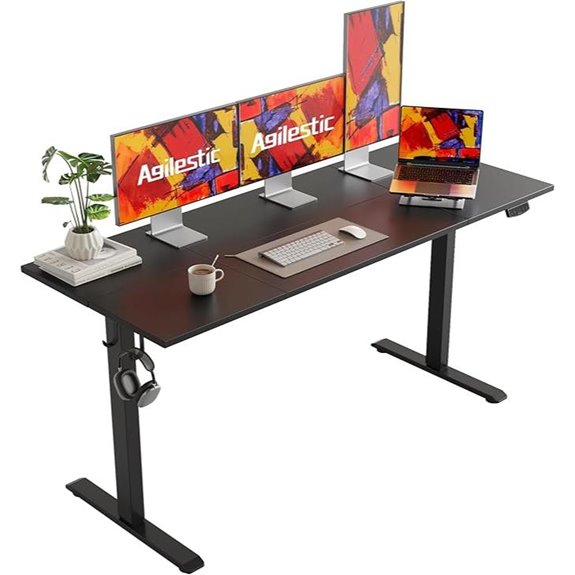 Agilestic Electric Standing Desk 63x24 Height Adjustable