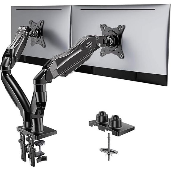 HUANUO Dual Adjustable Monitor Desk Mount