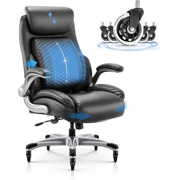 COLAMY Ergonomic Office Desk Chair with Adjustable Features