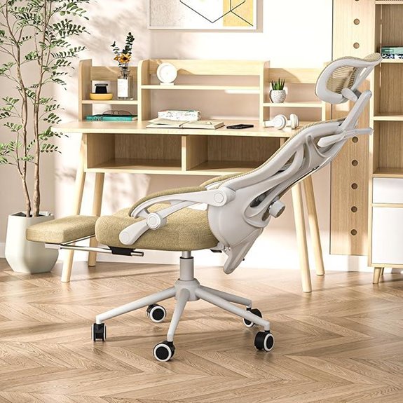 Ergonomic Office Chair with Footrest and Adjustable Support