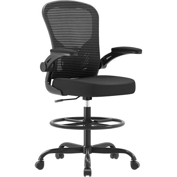 Ergonomic Drafting Chair with Flip-up Armrests