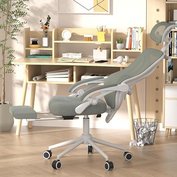 Ergonomic Office Chair with Footrest and Adjustable Support