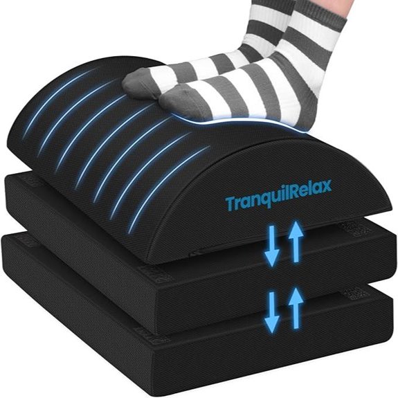 Adjustable Under-Desk Foot Rest with Washable Cover