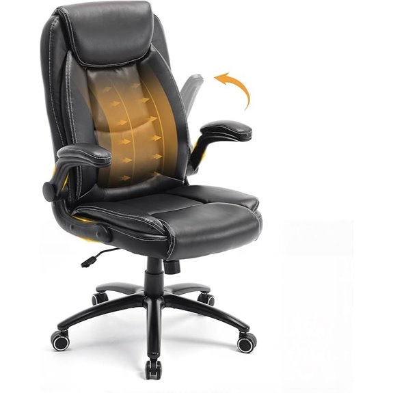 Ergonomic Leather Office Chair with Adjustable Features