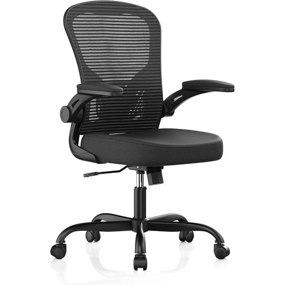 Ergonomic Mesh Office Chair with Flip-up Armrests
