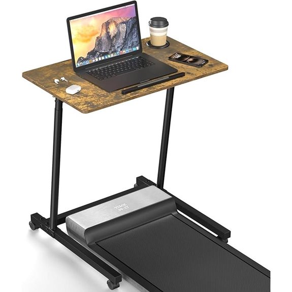 Treadmill Desk with Wheels and Adjustable Height
