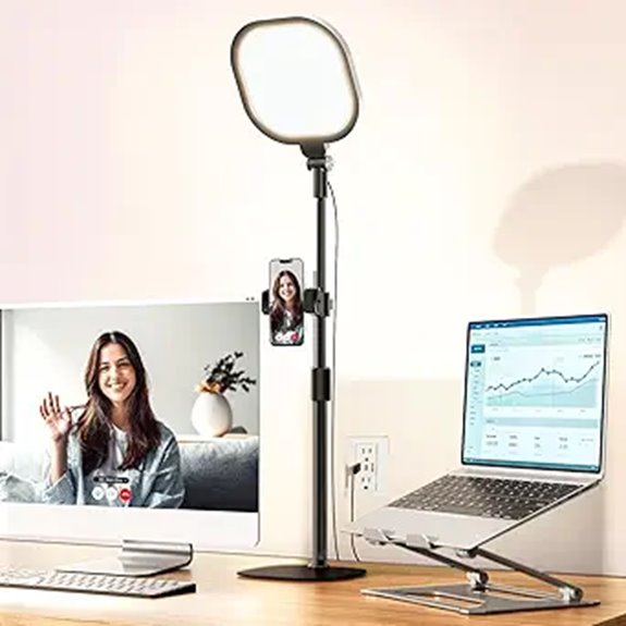 Video Conference Ring Light with Flexible Stand
