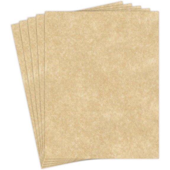 Aged Recycled Parchment Paper 50 Sheets 8.5x11