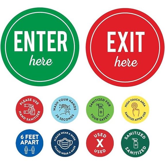 Andaz Press Social Distancing Floor Decals (50 Labels)