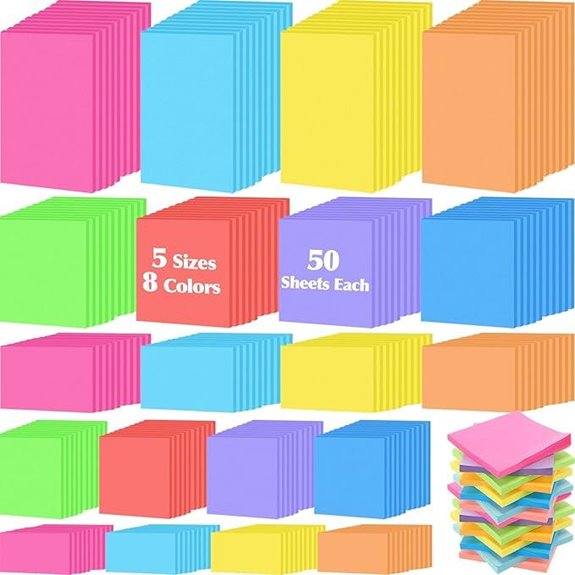 Thenshop Assorted Sticky Notes Set 2000 Sheets