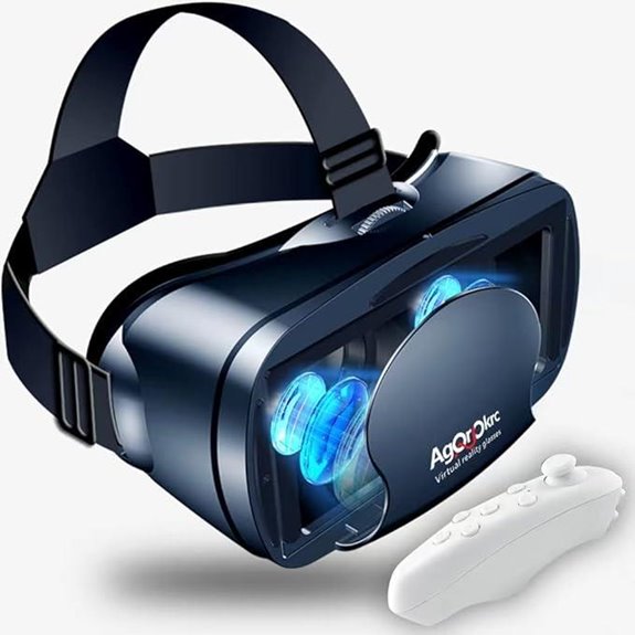VR Headset with Controller for Phones (Black)