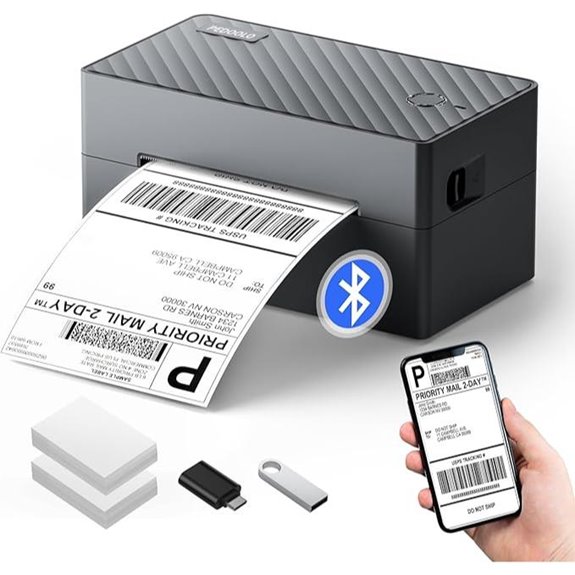 Label Printer for Shipping Labels with Bluetooth Connectivity