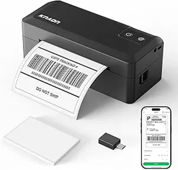Shipping Thermal Label Printer with Bluetooth Support