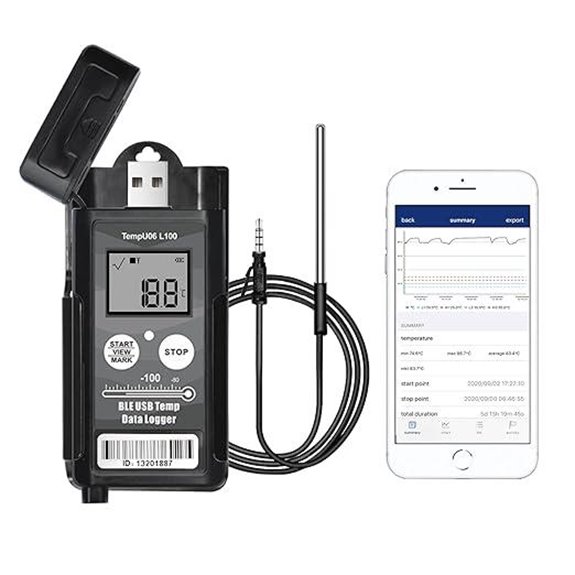 Tzone Bluetooth Temperature Data Logger with Probe