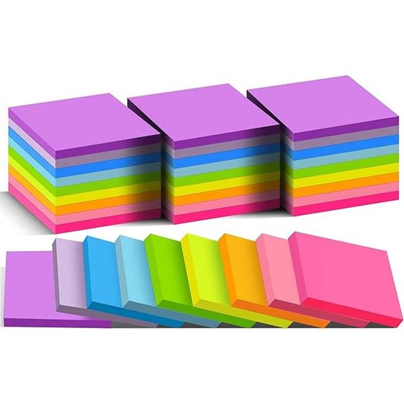36-Pack Bright Color Sticky Notes (3x3 Inches)