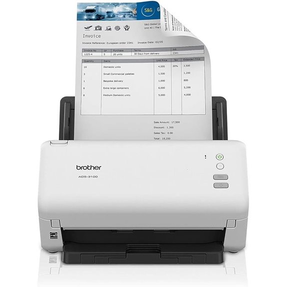 Brother ADS-3100 Desktop Scanner (40ppm White)