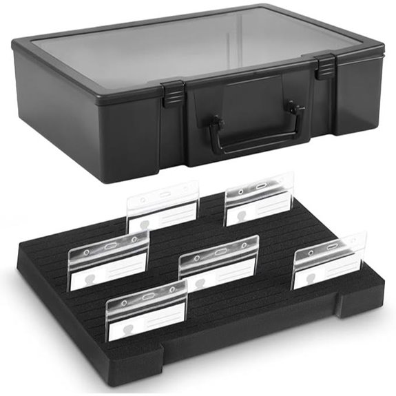 Chunful Name Tag Holder with Badge Storage Tray