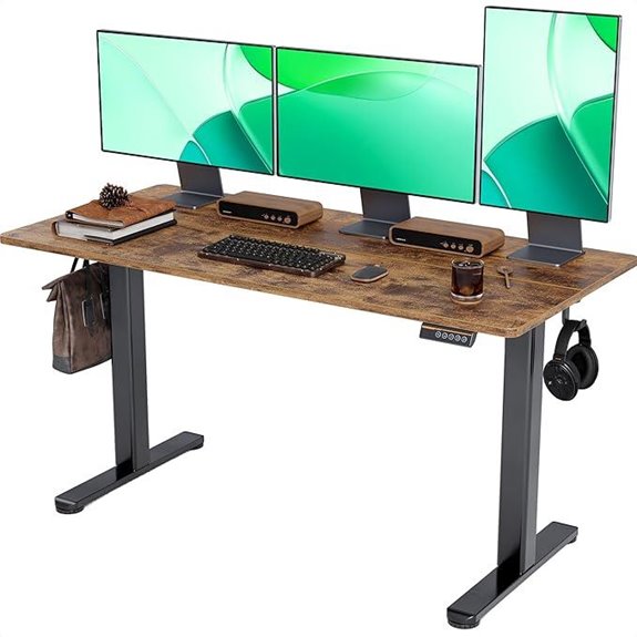 Claiks Adjustable Electric Standing Desk 55x24 Inches