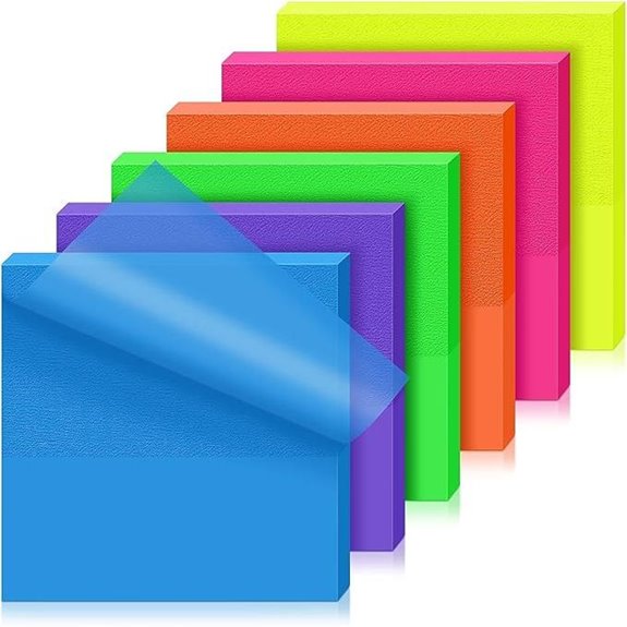 Transparent Waterproof Sticky Notes (3 x 3)