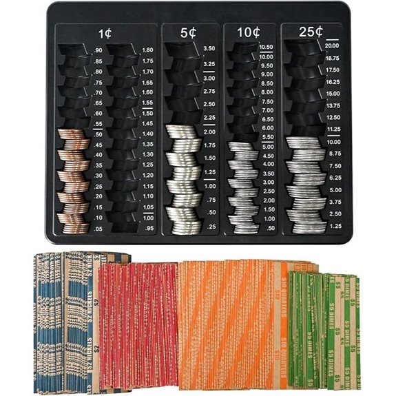 L LIKED Coin Counter Tray with Wrappers