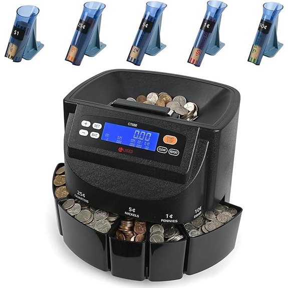 L LIKED CT550 Coin Sorter Counter & Wrapper Machine