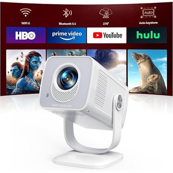 Mini 4K WiFi6 Bluetooth Portable Projector