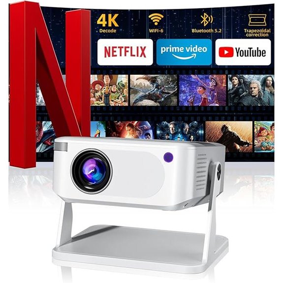 Portable 4K WiFi & Bluetooth Mini Projector