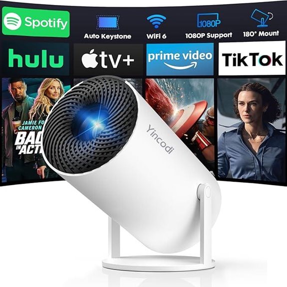 Mini Portable 4K WiFi Bluetooth Projector