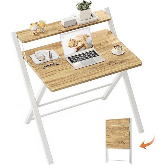GreenForest 2-Tier Foldable Compact Laptop Desk