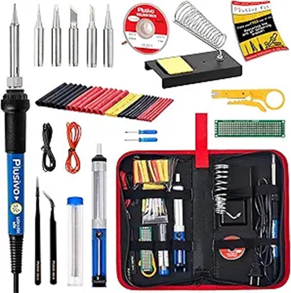 Electronics Soldering Iron Kit with Tips and Accessories