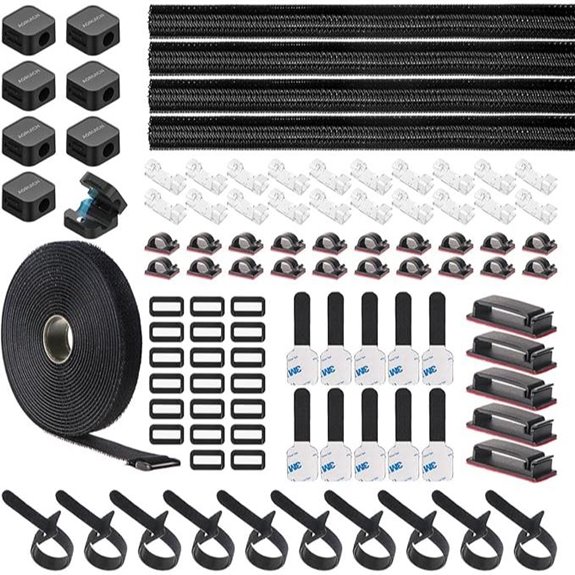98 Pcs Cable Management Kit for Desk and Gaming