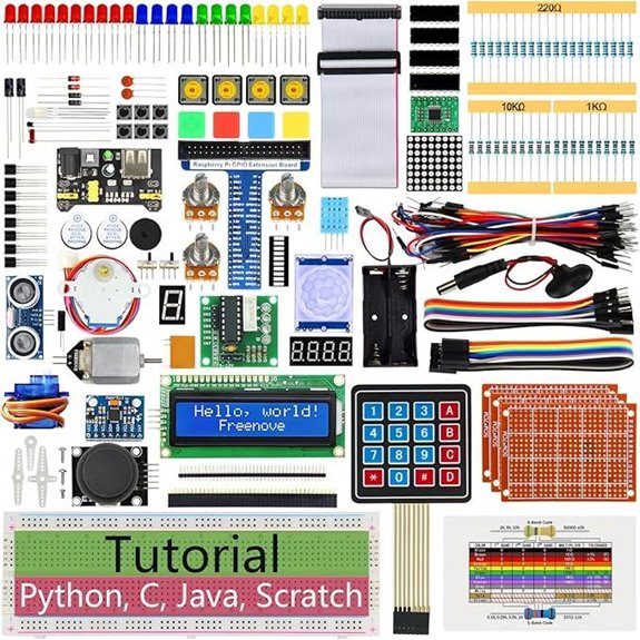 Freenove Raspberry Pi Starter Kit with 223 Items