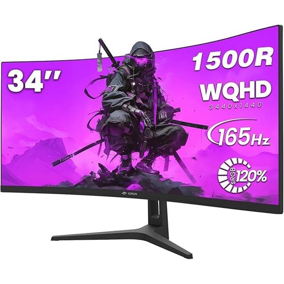 CRUA 34 Curved Ultrawide Gaming Monitor