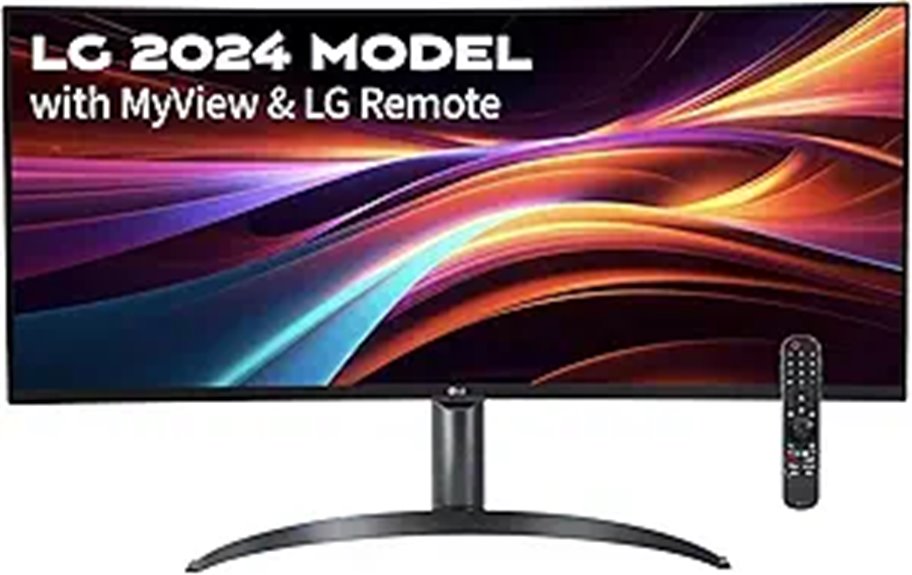LG 34 Curved WQHD Monitor with Speakers