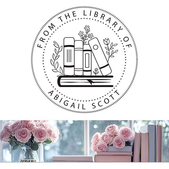 Personalized Floral & Book Series Embosser (20 Designs)