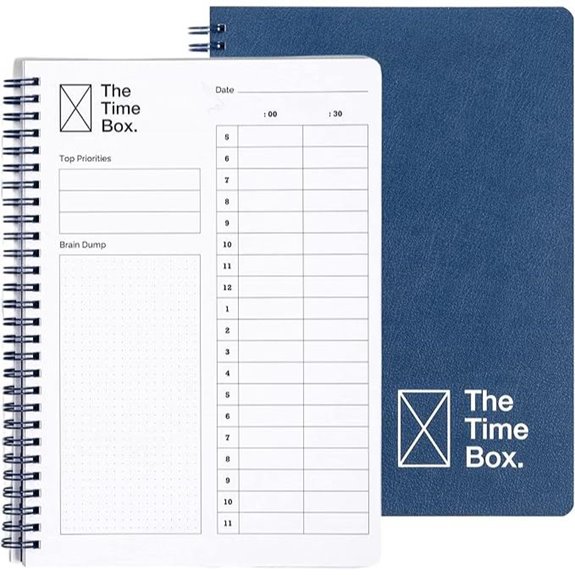 Time Box Daily Planner Notebook with Time Blocking