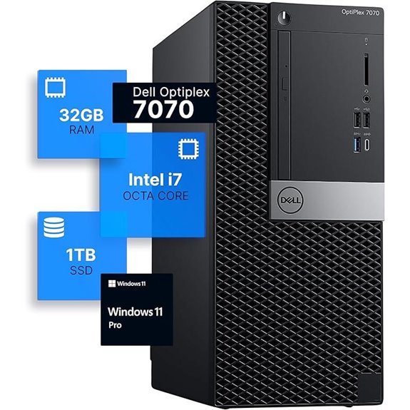 Dell Optiplex 7070 Tower Desktop with i7-9700