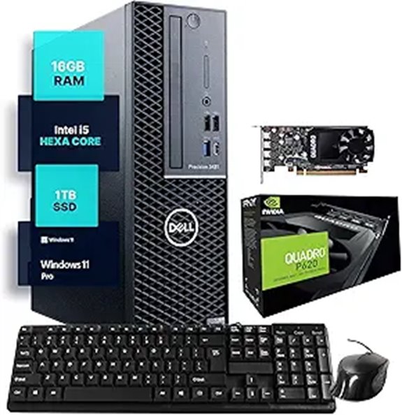 Dell Precision Workstation PC with Quadro P620 GPU