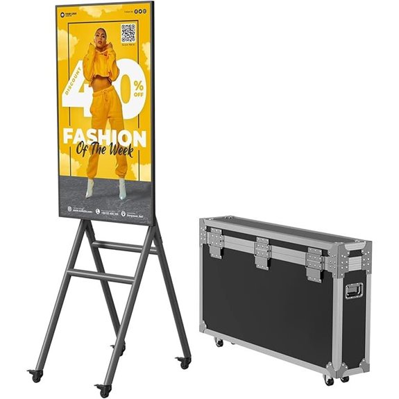 MWE 43 Digital Signage Kiosk with Flight Case