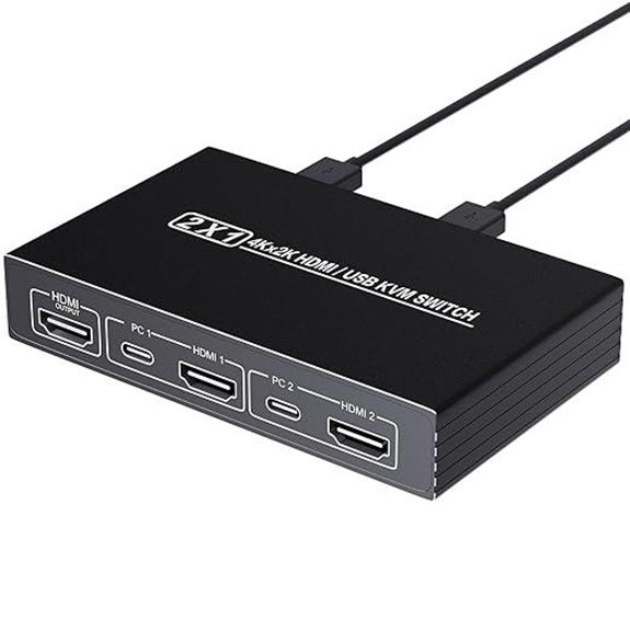 HDMI KVM Switch 2 Computers 4K@60Hz
