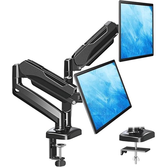 MOUNTUP Dual Monitor Stand with Gas Spring Mount